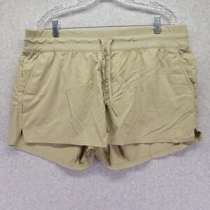 The‎ North Face Shorts Womens XL Activewear Drawstring Hiking Athletic Tan Khaki